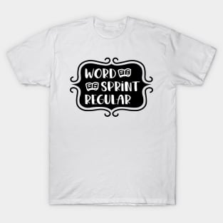 Word Sprint Regular - Writing Typography T-Shirt